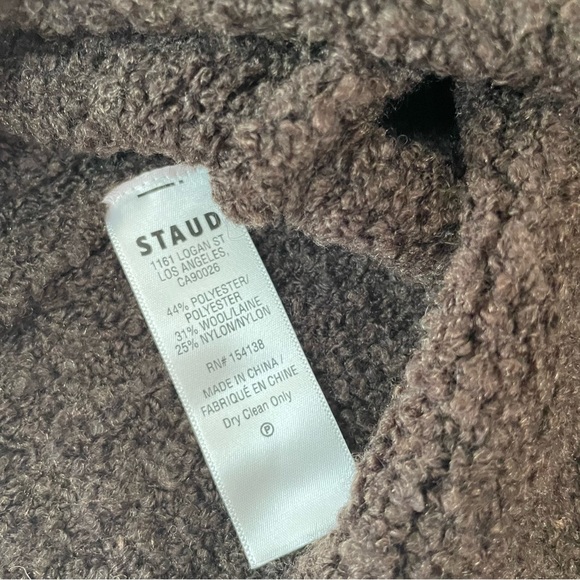 STAUD Women’s LG Earth Siren Sweater Wool Blend Oversized Boyfriend Fit Layering - Picture 5 of 11